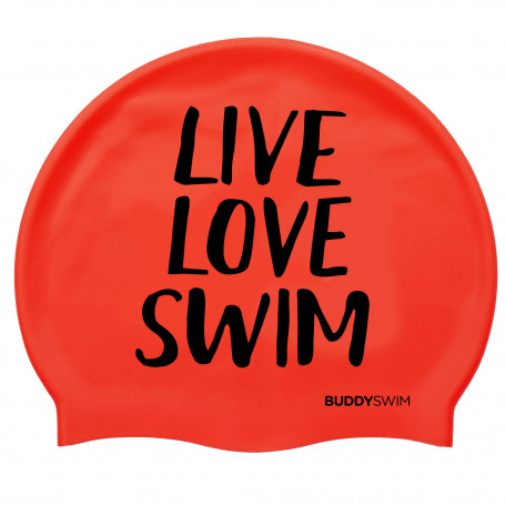 Silicone Buddyswim Cap LLS Red
